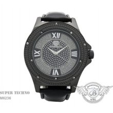 Joe Rodeo Super Techno M-6236 Mens 0.10cts Genuine Diamond Watch.