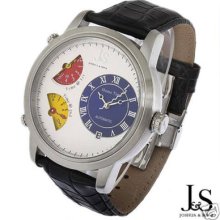 Joshua&sons Automatic Men's Triple Time Zone Watch