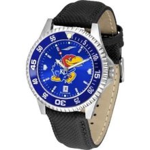 Kansas Jayhawks KU Men's Leather Wristwatch Kansas Jayhawks KU Men's Leather Wristwatch