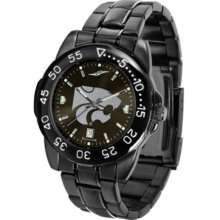 Kansas State Wildcats Mens Gun Metal Fantom Watch - BLACK