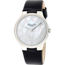 Kennethcole Ladies Kc2706 Leather Strap Mother Of Pearl Dial Slim Wr.30m Watch