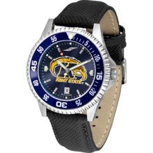 Kent State Golden Flashes Competitor AnoChrome Men's Watch with Nylon/Leather Band and Colored Bezel