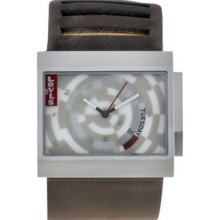 L014GU-2 Levis Unisex With Silver Dial And Brown Leather Strap Watch