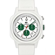 Lacoste '80th Anniversary' Chronograph Watch White/ Green