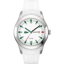 Lacoste Advantage White Silicone Mens Watch 2010627