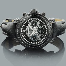 Ladies Black Diamond Watch 2.15ct LUXURMAN Watches