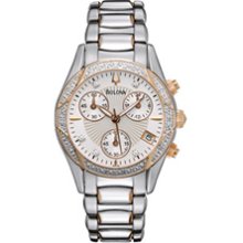 Ladies' Bulova Anabar Diamond Accent Watch in Two-Tone Stainless