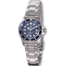 Ladies Charles Hubert Stainless Steel Band Blue Dial Diver Watch Xwa2896