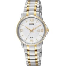 Ladies Citizen Eco-drive Classic Two Tone Stainless Date 100m Watch Ew1914-56a