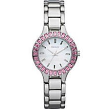 Ladies Dkny Silver Dial Pink Crystal Ny8460 Watch