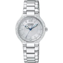 Ladies Dress Citizen Eco Drive Diamond Stainless Steel Watch Ep6970-57a
