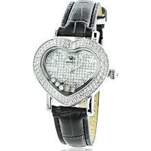 Ladies Ice Time Diamond Heart Watch 0.10ct