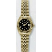 Ladies Quartzline Sport Gold 10 Atm Watch W/ Date Window