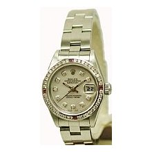 Ladies Rolex Datejust Stainless Steel Pre-Owned White MOP Diamond Dial