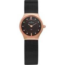Ladies' Skagen Swarovski Crystal Rose-Tone Stainless Steel Watch with