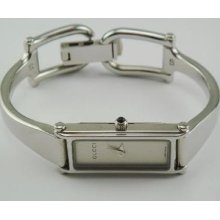 Ladies Stainless Steel Gucci 1500 L Petit Size Quartz Bangle Wrist Watch (hh1)