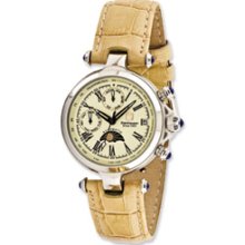 Ladies Steinhausen Ivory Dial Leather Band Automatic Watch