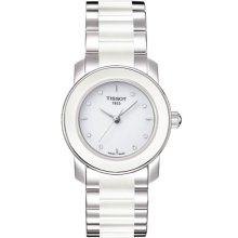 Ladies' Tissot Cera White Quartz Trend Watch With Diamonds