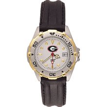 Ladies University Of Georgia All Star Watch With Leather Strap