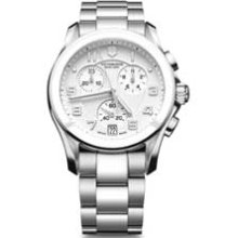 Ladies' Victorinox Swiss Army Chrono Classic Ceramic Watch with White Dial (Model: 241538) swiss army