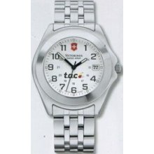Large White Dial Companion Stainless Steel Watch