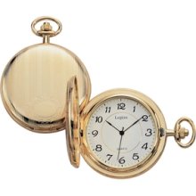 Legere Bpw801 Large Gold Pocket Watch With White And Black Dial