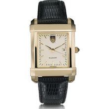 Lehigh Women's Swiss Watch - Gold Quad Watch w/ Leather Strap