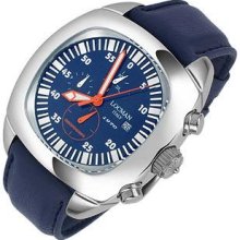 Locman Designer Women's Watches, 1970 - Blue Stainless Steel Chronograph Watch