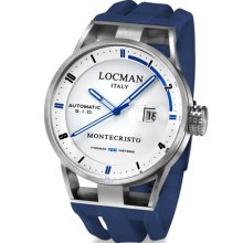 Locman Mens Monte Cristo Automatic Watch White/Blue 511WHBLBL