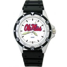 Logo Art Mississippi Ole Miss Rebels Option Watch With Rubber Strap