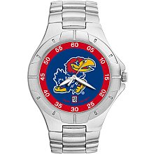 LogoArt Kansas Jayhawks Pro II Man's Bracelet Watch ...