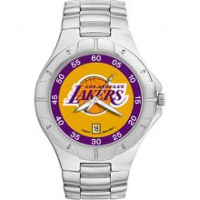 LogoArt NBA Men's Pro II Bracelet Watch with Full Color Team Logo Dial NBA Team: Los Angeles Lakers