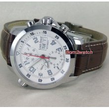 Louis Erard Watch 'sportive' Automatic Chronograph Sapphire Leather 78410aa01
