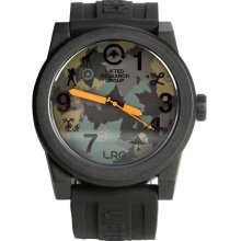 LRG Unisex Icon Graphic Analog Plastic Watch - Black Rubber Strap - Camouflage Dial - WICO384001-BL11