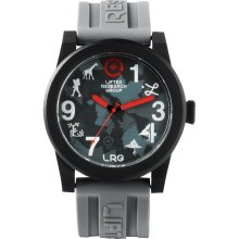 LRG Unisex Icon Graphic Analog Plastic Watch - Gray Rubber Strap - Camouflage Dial - WICO384001-BL10