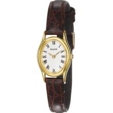 LS592 Accurist Ladies Strap White Brown Watch