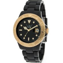 Ltd Watch Unisex Limited Black Plastic Watch Ltd 0307D With Black Bracelet And Dial With Stainless Steel Bezel
