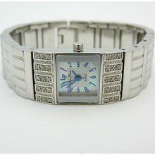 Lucien Piccard 26945sl Stainless Steel Diamond Mother Of Pearl Dial Womens Watch