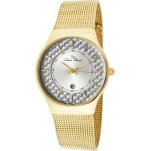Lucien Piccard Watch 110842-yg-02s Women's Silver Dial Gold Tone Ion Plated