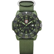 Luminox Mens OD Military 3040 Series Resin Watch - Green Nylon Strap - Black Dial - L3042