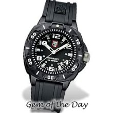 Luminox Sentry Tritium Watches 0201 Black Dial Rubber Dive Strap