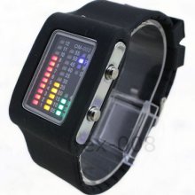 Luxury Color Flash Led Mens Women Digital Watch