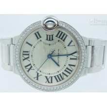 Luxury Mens Ballon 18k Diamonds Stainless Steel Automatic Mens Watch