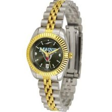 Maine Black Bears Ladies Gold Dress Watch