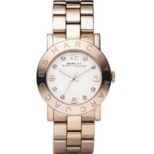 Marc By Marc Jacobs Mbm3077 Amy Rose Gold Stainless Steel Lady Watch