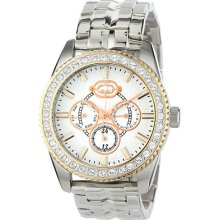 Marc Ecko Men's Stainless Steel Crystal-accented White Dial Watch