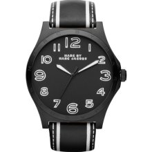Marc Jacobs Mbm1233 Womens Black And White Leather Watch