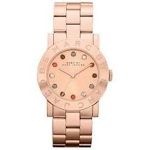 Marc Jacobs Mbm3148 Mini Amy Rose Gold Multi Color Crystal Women's Watch