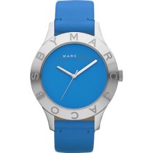 Marc Jacobs Watch Mbm1202 Blade Blue Leather Dial Silver Womens Ladies