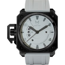 Meister Mens Chief Stainless Watch - Grey Rubber Strap - Grey Dial - CH104RB